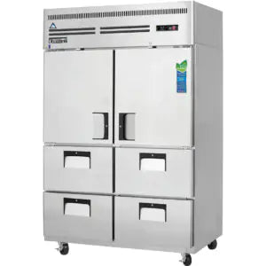 Reach-In Refrigerator-Everest ESR2D4 Top-Mount Door & Drawer Reach-In Refrigerator - 48 Cu Ft, 115V
