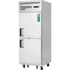 Reach-In Refrigerator-Everest ESRH2 Top-Mount Reach-In Refrigerator, 23 Cu Ft, 2 Solid Swing Doors, 115V