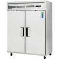 Reach-In Freezer-Everest ESWF2 Top-Mount Upright Freezer - 55 Cu Ft, 2 Solid Swing Doors, Stainless Steel, 115-60-1