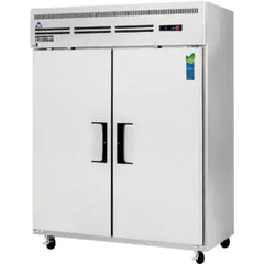 Reach-In Freezer-Everest ESWF2 Top-Mount Upright Freezer - 55 Cu Ft, 2 Solid Swing Doors, Stainless Steel, 115-60-1