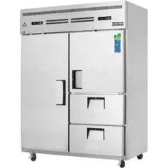 Reach-In Dual Temperature Refrigerator/Freezer-Everest ESWQ2D2 Dual Temperature Top-Mount Upright Reach-In Door & Drawer Combo, 115-60-1