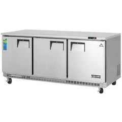 Undercounter Refrigerator-Everest ETBR3 Back-Mounted Undercounter Refrigerator - 3 Solid Swing Doors, 22 Cu Ft, 115-60-1