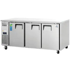 Undercounter Freezer-Everest ETF3 Side-Mount Undercounter Freezer - 3 Solid Swing Doors, 22 Cu Ft, 115-60-1