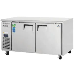 Undercounter Freezer-Everest ETWF2 Side-Mount Undercounter Freezer, 18 Cu Ft, 2 Solid Swing Doors, 115V