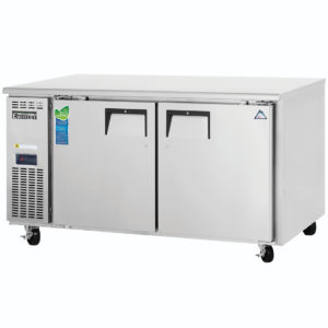 Undercounter Refrigerator-Everest ETWR2 Side-Mount Undercounter Refrigerator - 18 Cu Ft, 2 Solid Swing Doors, 115V