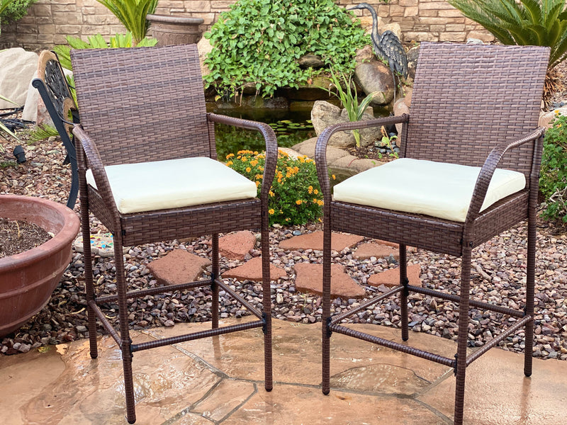 KoKoMo Bar Stools & Umbrellas KO-BARSTLWKR-ARM
