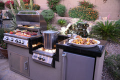 KoKoMo Built-In BBQ Grill Islands KO-PWRBRN-4BG-FRGE-2417