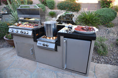 KoKoMo Built-In BBQ Grill Islands KO-PWRBRN-4BG-FRGE-2417