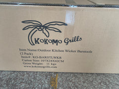 KoKoMo Bar Stools & Umbrellas KO-BARSTLWKR
