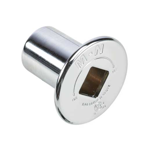 Grill Ignition & Gas Fittings HPC Fire Key Valve Flange, Polished Brass or Chrome