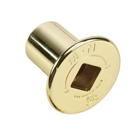 HPC Fire Key Valve Flange, Polished Brass or Chrome