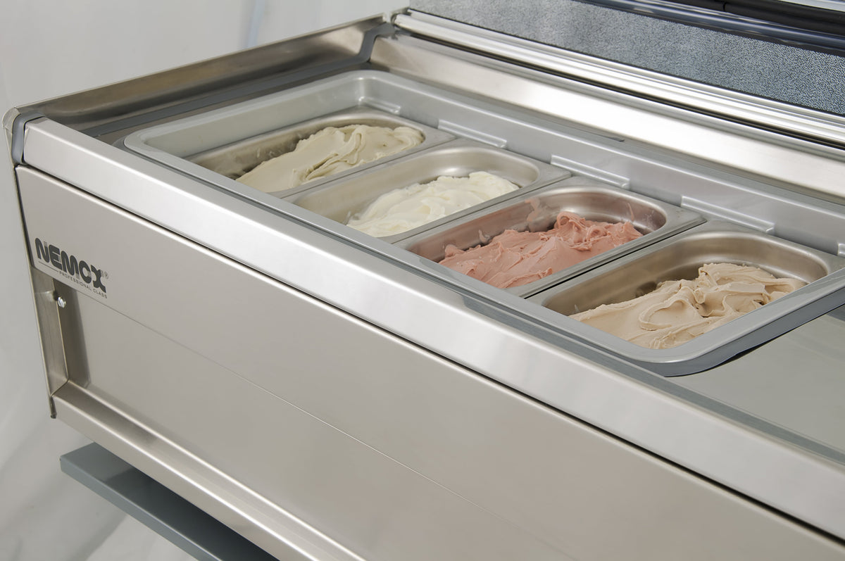Nemox MAGIC PRO 100 Countertop Ventilated Gelato Storage & Display Case (4 x 2.75 qt)
