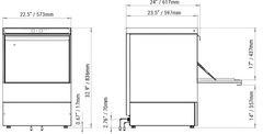 AMPTO 500 Undercounter Door-Type Front-Loading Dishwasher