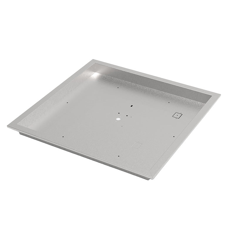 HPC Fire 304 Stainless Steel Fire Pit Pans, Round, Square and Rectangle