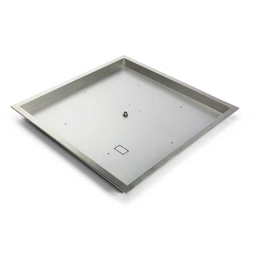 HPC Fire 304 Stainless Steel Fire Pit Pans, Round, Square and Rectangle