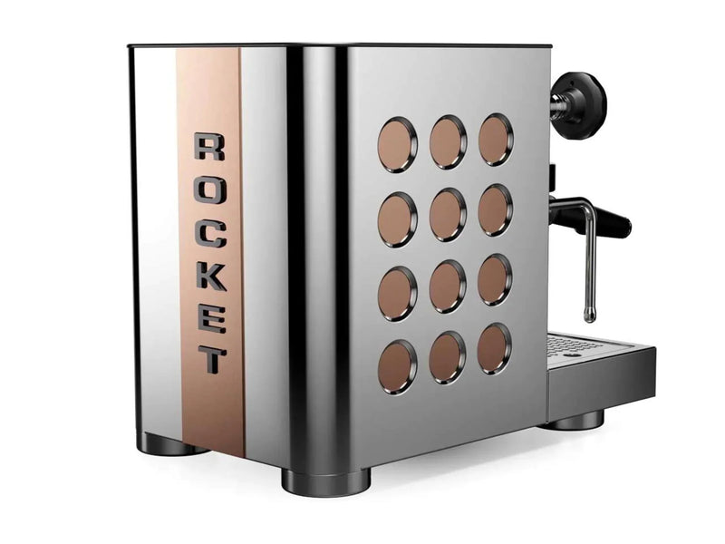 Rocket Espresso Appartamento TCA Espresso Machine – Shiny Steel with Copper Circles (FPCG01091SK-002)
