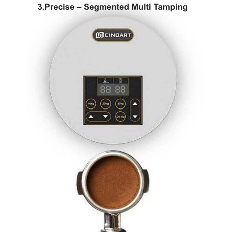 CINOART Precision Tamp 2 (PT2) Automatic Coffee Tamper - 58mm Flat Bottom