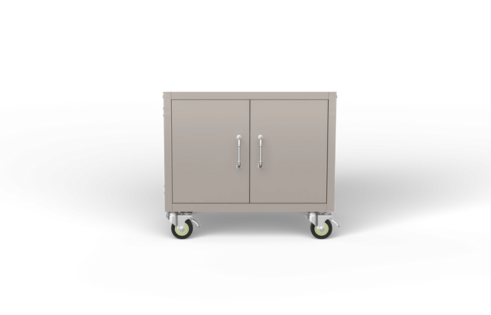 Grill Cart Bull 30-Inch 304 Stainless Steel Pedestal Grill Cart with Side Shelves, 45551