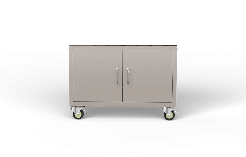 Grill Cart Bull 38-Inch 304 Stainless Steel Pedestal Grill Cart with Side Shelves, 55510