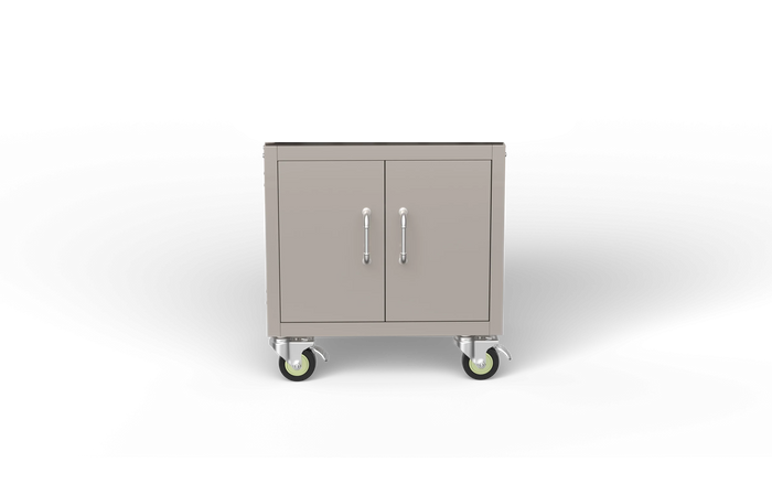 Grill Cart Bull 24-Inch 304 Stainless Steel Pedestal Grill Cart with Side Shelves, 69500