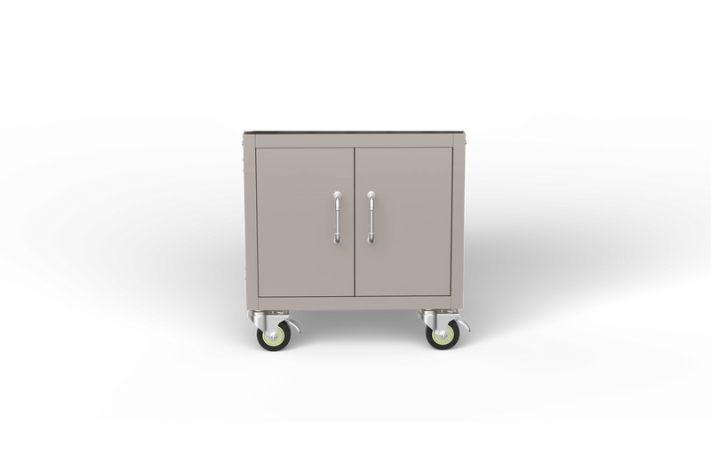 Grill Cart Bull 24-Inch 304 Stainless Steel Pedestal Grill Cart with Side Shelves, 69500