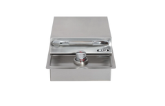Outdoor Side Burner Bull Single Stainless Steel Drop-In Side Burner, 15,000 BTU, 60008 LP / 60009 NG