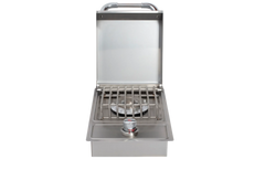 Outdoor Side Burner Bull Single Stainless Steel Drop-In Side Burner, 15,000 BTU, 60008 LP / 60009 NG