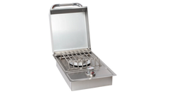 Outdoor Side Burner Bull Single Stainless Steel Drop-In Side Burner, 15,000 BTU, 60008 LP / 60009 NG