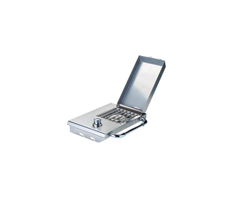 Outdoor Side Burner Bull Side Kick Cart Side Burner, 10,000 BTU Stainless Burner for Pedestal Carts, 60010