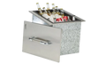 Outdoor Ice Chest Bull Built-In 304 Stainless Steel Ice Chest, Double-Walled with Condiment Tray, 00002
