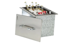 Outdoor Ice Chest Bull Built-In 304 Stainless Steel Ice Chest, Double-Walled with Condiment Tray, 00002