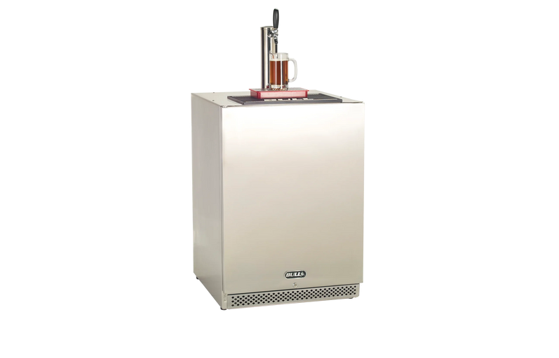 Outdoor Kegerator Bull Outdoor-Rated Kegerator with Single Tap, 6.6 Cu. Ft., 304 Stainless Steel, 17900