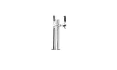Kegerator Accessory Bull Double Tap Tower for Bull Kegerator, Stainless Steel with Brass Fittings, 17950