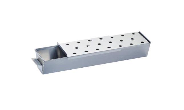 Grill Smoker Box Bull Large EZ 304 Stainless Steel Smoker Box with Sliding Lid, 75000