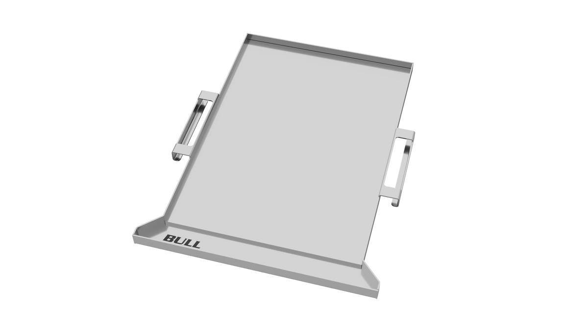 Grill Griddle Insert Bull Slide-In Removable 304 Stainless Steel Griddle with Grease Trough, 97020