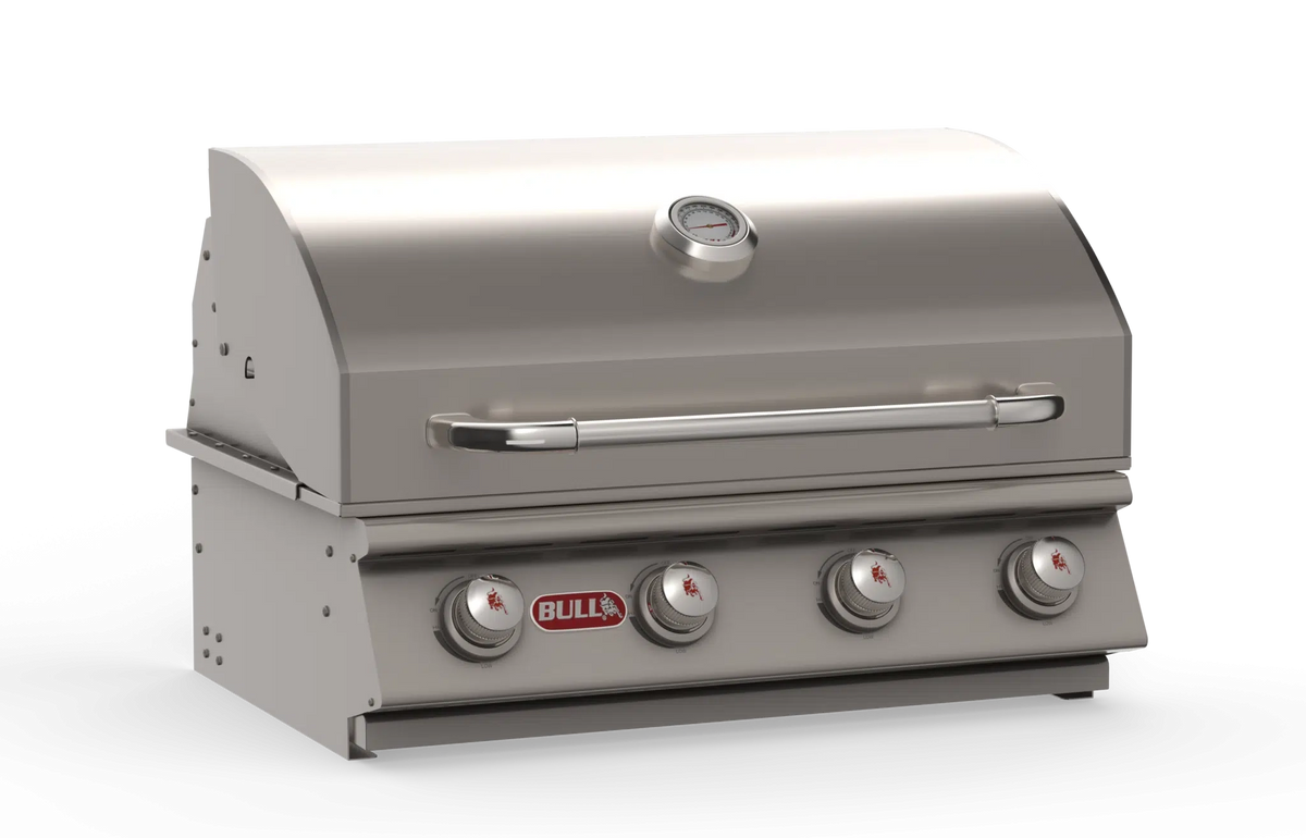 Built-In Gas Grill Bull 30" Outlaw 4-Burner Drop-In Gas Grill Head, 60,000 BTU, LP/NG