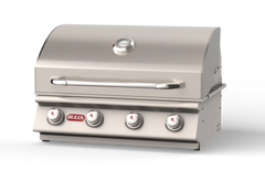 Built-In Gas Grill Bull 30" Outlaw 4-Burner Drop-In Gas Grill Head, 60,000 BTU, LP/NG