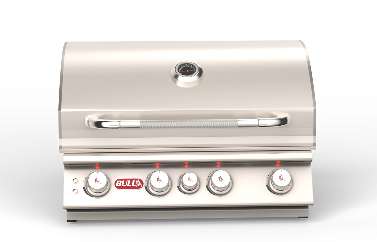 Built-In Gas Grill Bull 30" Angus Premium Drop-In Gas Grill Head, 75,000 BTU with Infrared Back Burner, 47628 / 47629