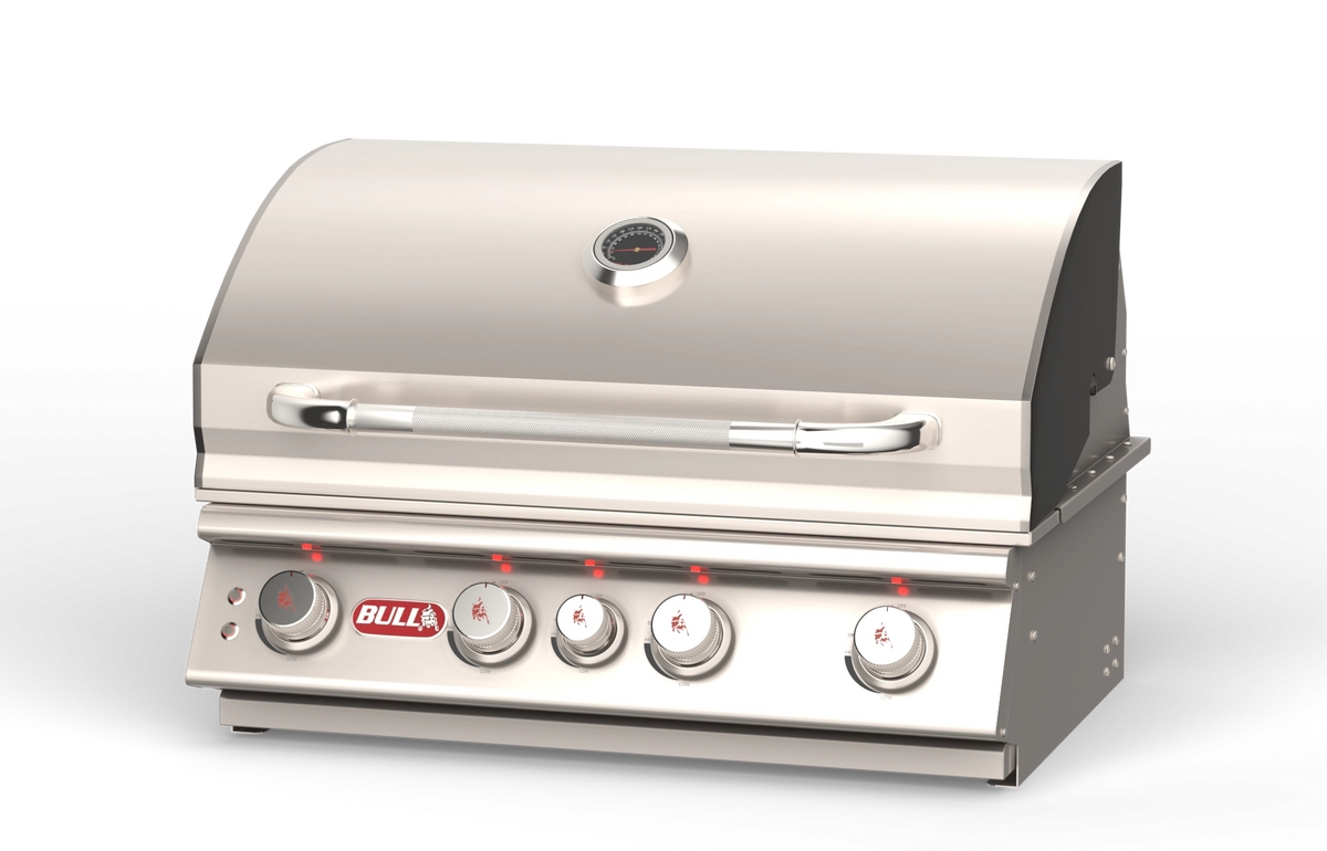Built-In Gas Grill Bull 30" Angus Premium Drop-In Gas Grill Head, 75,000 BTU with Infrared Back Burner, 47628 / 47629