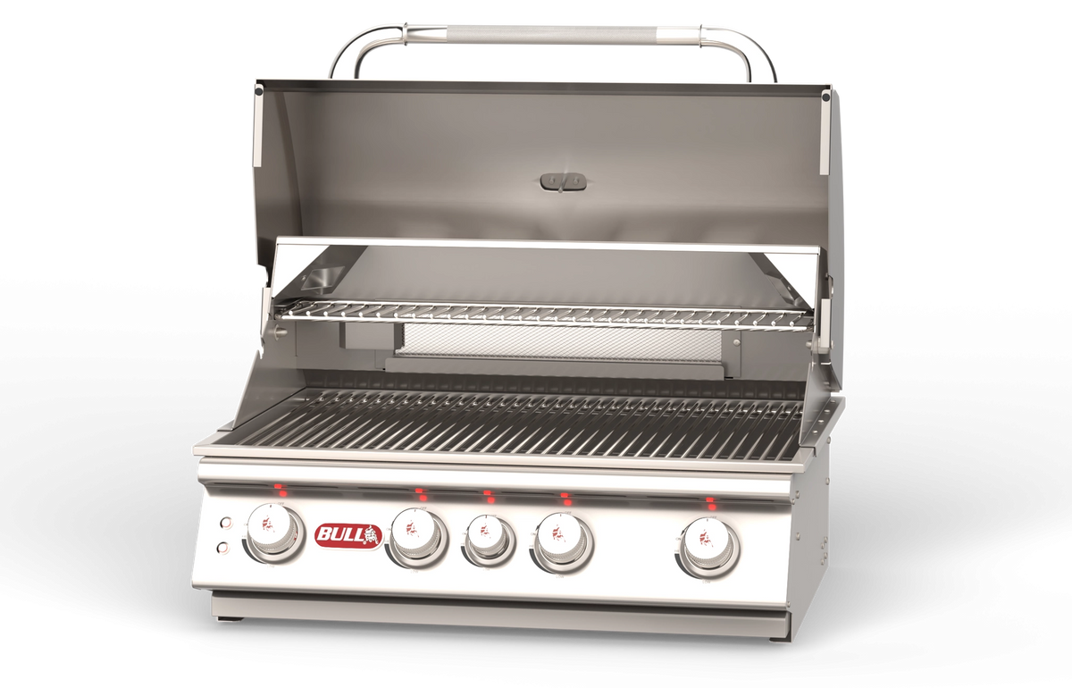Built-In Gas Grill Bull 30" Angus Premium Drop-In Gas Grill Head, 75,000 BTU with Infrared Back Burner, 47628 / 47629