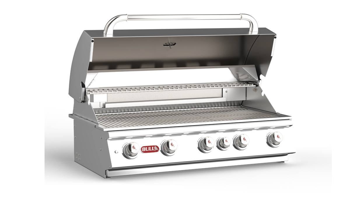 Built-In Gas Grill Bull 38" Brahma 5-Burner Drop-In Gas Grill Head, 90,000 BTU with Infrared Back Burner, 57568 / 57569