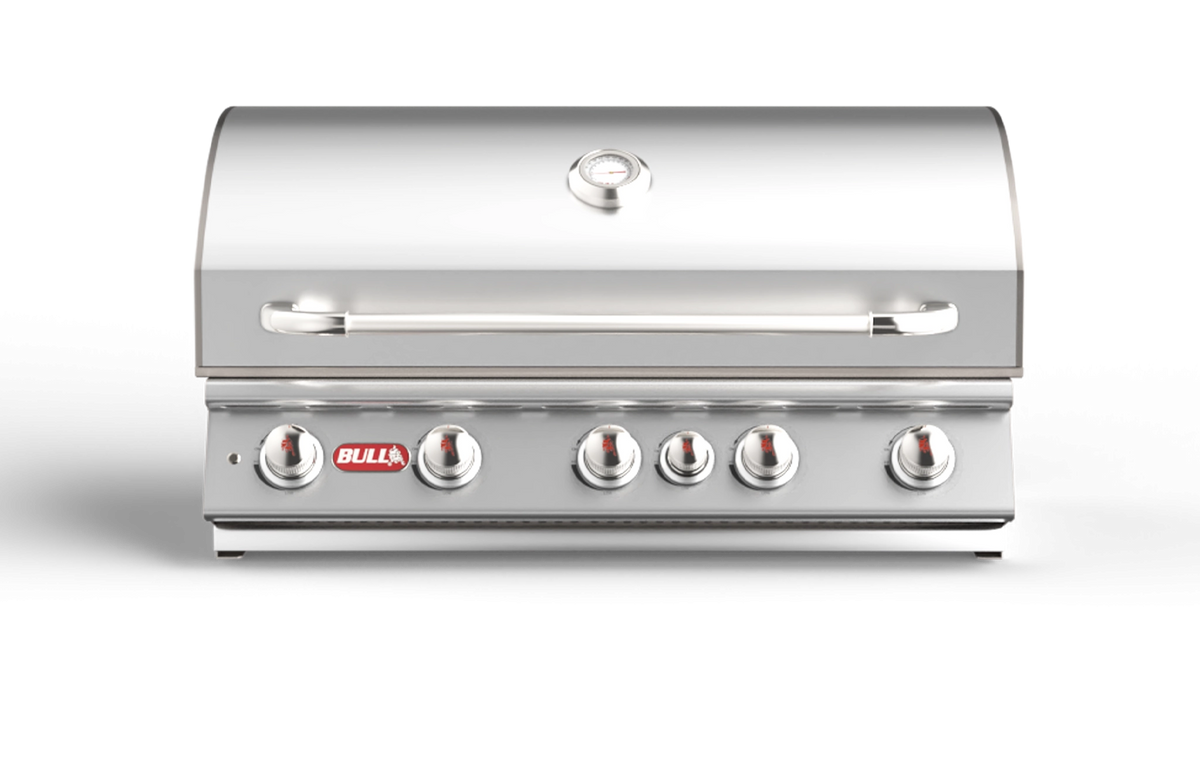 Built-In Gas Grill Bull 38" Brahma 5-Burner Drop-In Gas Grill Head, 90,000 BTU with Infrared Back Burner, 57568 / 57569