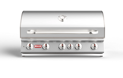 Built-In Gas Grill Bull 38" Brahma 5-Burner Drop-In Gas Grill Head, 90,000 BTU with Infrared Back Burner, 57568 / 57569