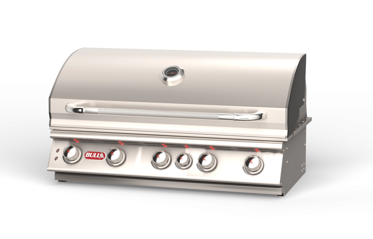 Built-In Gas Grill Bull 38" Brahma 5-Burner Drop-In Gas Grill Head, 90,000 BTU with Infrared Back Burner, 57568 / 57569