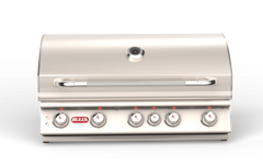 Built-In Gas Grill Bull 38" Brahma 5-Burner Drop-In Gas Grill Head, 90,000 BTU with Infrared Back Burner, 57568 / 57569