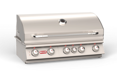 Built-In Gas Grill Bull 38" Brahma 5-Burner Drop-In Gas Grill Head, 90,000 BTU with Infrared Back Burner, 57568 / 57569