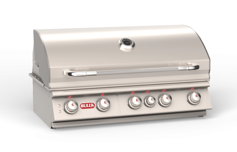 Built-In Gas Grill Bull 38" Brahma 5-Burner Drop-In Gas Grill Head, 90,000 BTU with Infrared Back Burner, 57568 / 57569