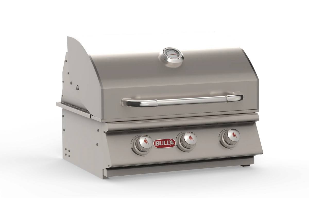 Built-In Gas Grill Bull 24" Steer 3-Burner Drop-In Gas Grill Head, 45,000 BTU, 69008 / 69009