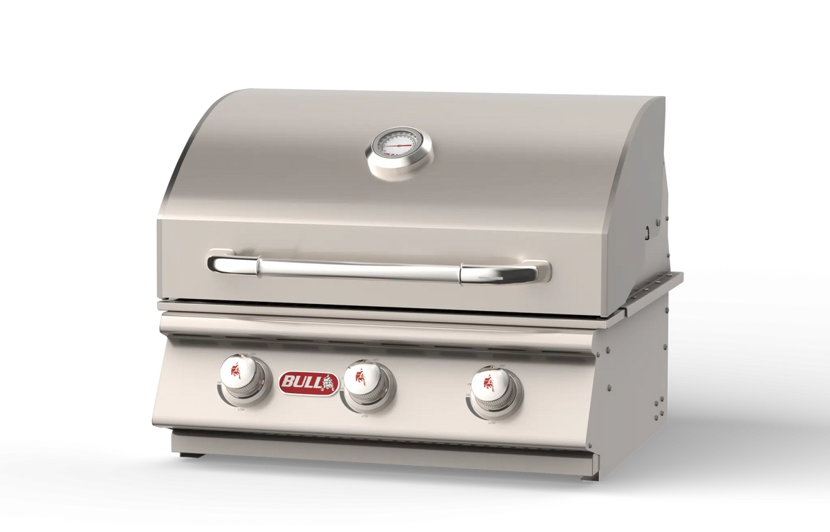 Built-In Gas Grill Bull 24" Steer 3-Burner Drop-In Gas Grill Head, 45,000 BTU, 69008 / 69009