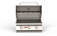 Built-In Gas Grill Bull 24" Steer 3-Burner Drop-In Gas Grill Head, 45,000 BTU, 69008 / 69009